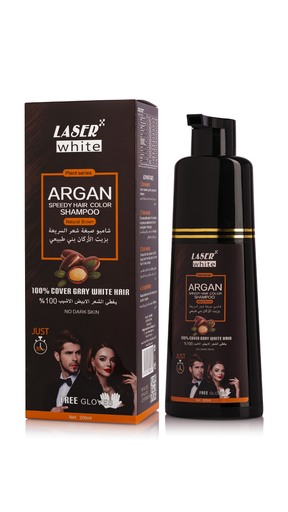 ليزر وايت 2694 شامبو صبغة الشعر بالأرجان بني  200 مل