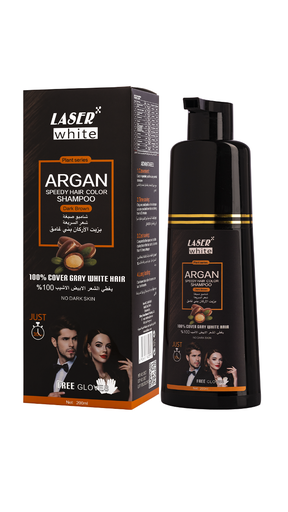 ليزر وايت 2717 شامبو صبغة الشعر بالأرجان بني غامق 200 مل