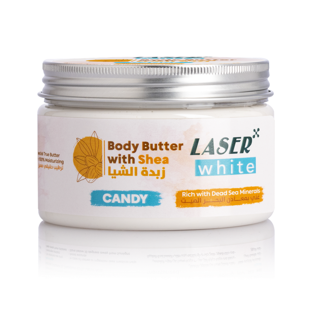   ليزر وايت 8076  زبدة الشيا  250 مل بالكاندي