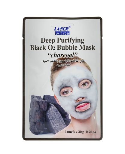  ليزر وايت 0273 فقاعات الأكسجين بالفحم الأسود 20 جرام قناع