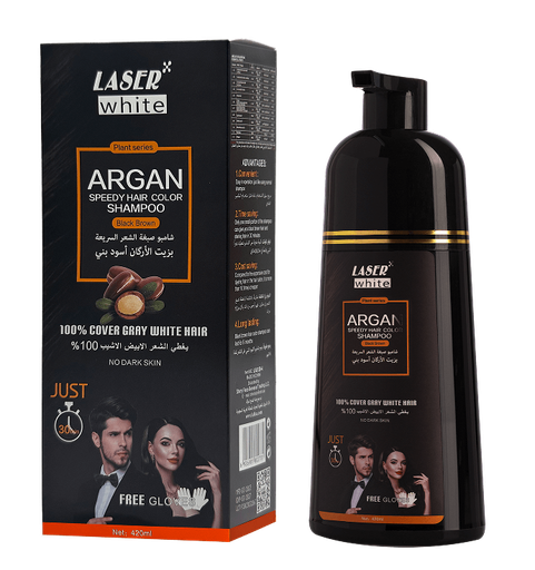 [LAS120-4] Laser White 2731 Black Brown 420ml Argan hair shampoo