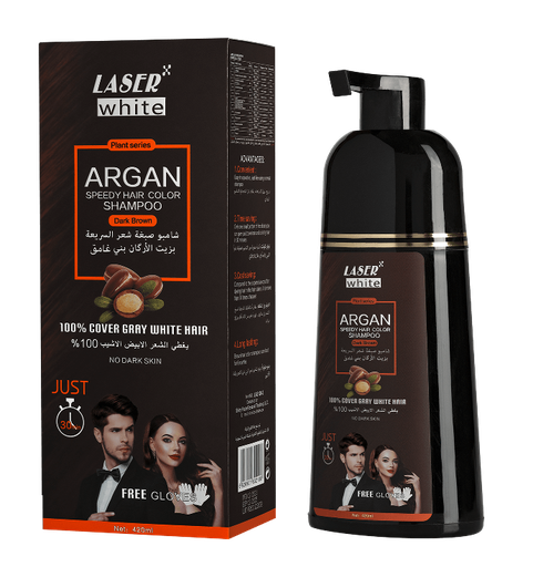 [LAS120-3] Laser White 2038 Dark Brown 420ml Argan hair shampoo