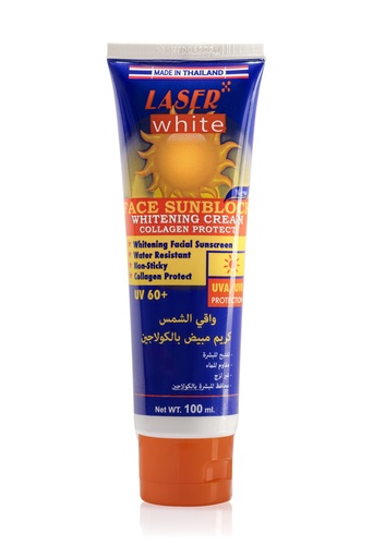[LAS118] ليزر وايت 0113 واقي الشمس أزرق +60 كريم 100 جم