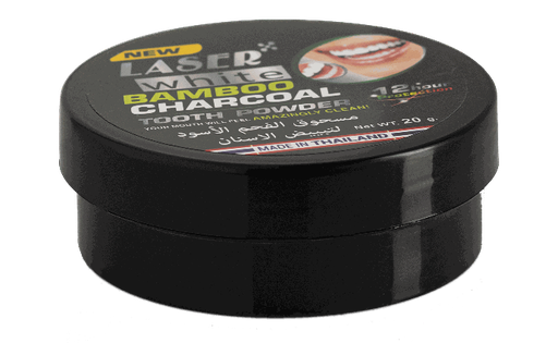 [LAS040]  ليزر وايت 4235 الفحم الأسود لتبييض الأسنان 20 جرام مسحوق